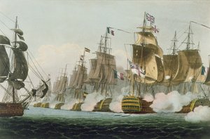 Trafalgar Savaşı, 21 Ekim 1805, Thomas Sutherland tarafından J. Jenkins